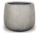 Bark Texture Footed Pot - Medium - Fossil Wood Washed