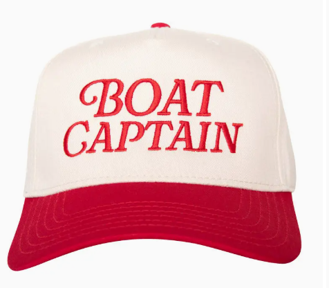 Boat Captain Hat - Red