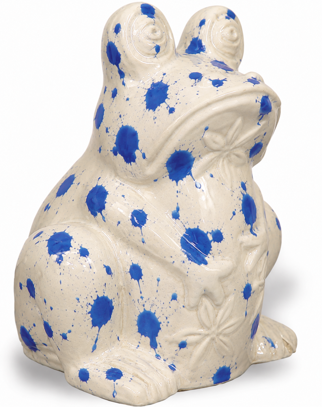 Frog Planter - White/Blue