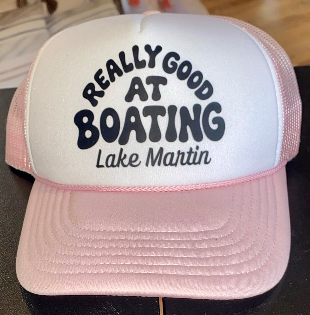 Really Good at Boating Hat - Baby Pink