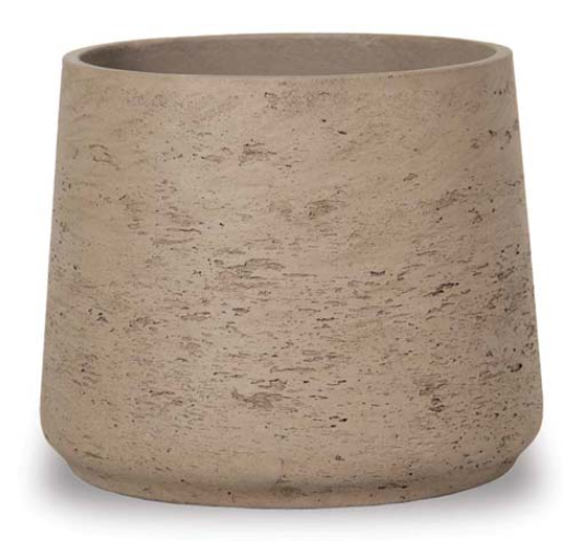 Ro-Cement Footed Pot -Taupe Washed - Medium