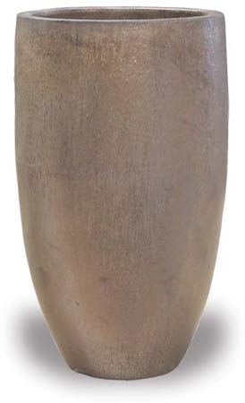 Tall Round Planter - Bronze