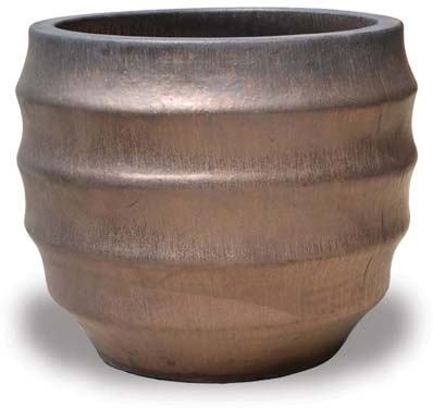 Short Ridge Belly Planter - Medium - Bronze