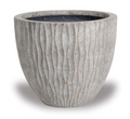 Waved Egg Pot - Fossil Wood Washed - Medium